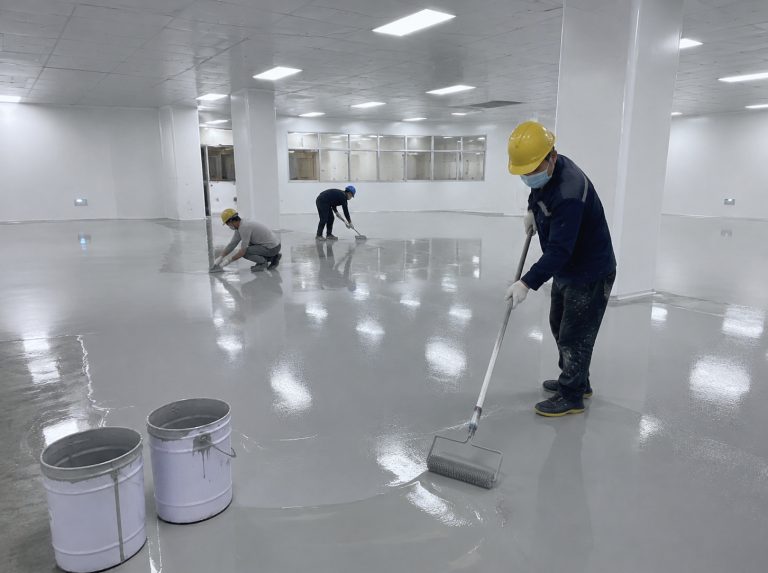 南头镇环氧自流平地坪漆工程